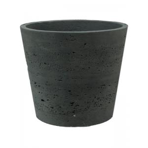 Pottery Pots Mini Bucket L - Bloempot/Vaas - H20 x Ø23,5 cm - Zwart/Grijs Washed - Ruw - Fiberclay